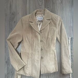 Women’s Vintage Suede Belted Jacket . Size small